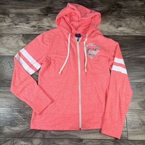 Superman Hoodie Girls Youth XL 15/17 Pink Sweatshirt‎ Zip Lightweight Athleisure